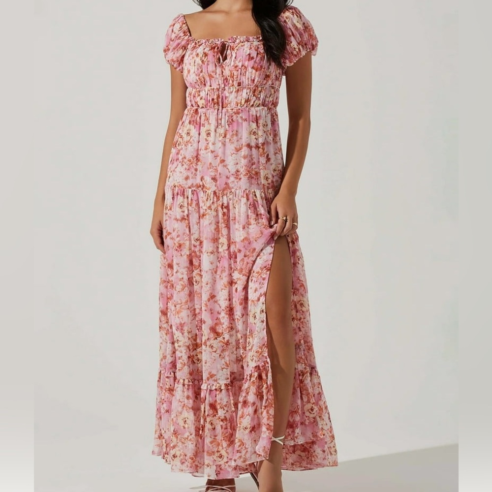 ASTR the Label Floral Pink Maxi Dress